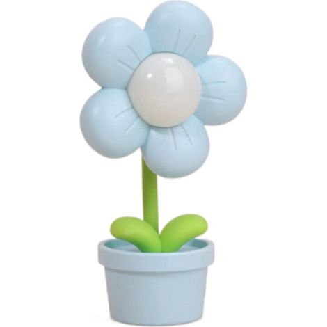 Poaug Nachtlicht-Sonderangebot: Mini-Blumen-Nachtlicht, niedliche Stimmungsleuchte für den Nachttisch, kreative Schreibtischleuchte, Wohnaccessoire, Blau