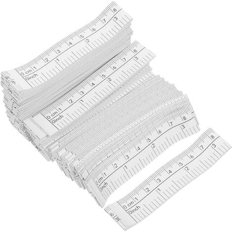 Ruban à Mesurer Papier Double Face 1, 5m, Lot de 50  Marquages de Précision, Blanc Léger, pour Plaies et Corps, Usage Chantier ou Rénovation (1/5)