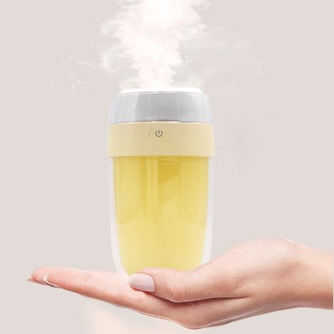 Mini humidificateur 80x80x152 mm Recharge USB/leds colorées PROFUSION HUMIDIFIER  Couleur: Jaune