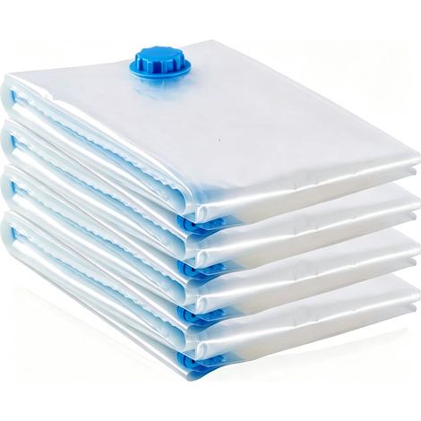 Sacs de Rangement Extra-Larges Sous Vide 4-Pack Géants [130x100cm] pour Vêtements, Couettes/Literie (4 pièces (XL)) (1/5)