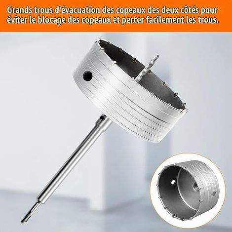 Hole Saw Drill Bit Concrete Crown Dry Core Drill 30 mm 40 mm 68 mm 82 mm 100 mm SDS Plus Max Adapter Conversion Head Concrete Drill Bit Cement Brick Stone Wall