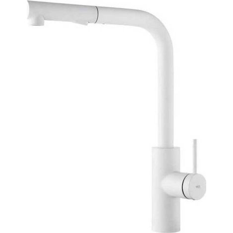 Mitigeur de cuisine Oporto extractible finition blanc mat [ IMEX® ]