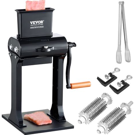 VEVOR Ablandador de Carne Comercial Ablandador de Carne de Acero Inoxidable, Herramienta de Cocina Manual Rápida y Fácil, Puerto de Alimentación de 148 mm para Carne de Res, Pavo, Pollo, Cerdo (1/5)