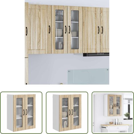 Holzschrank - Küchenschrank Sonoma-Eiche 60 x 31 x 80 cm Holzwerkstoff (1/5)