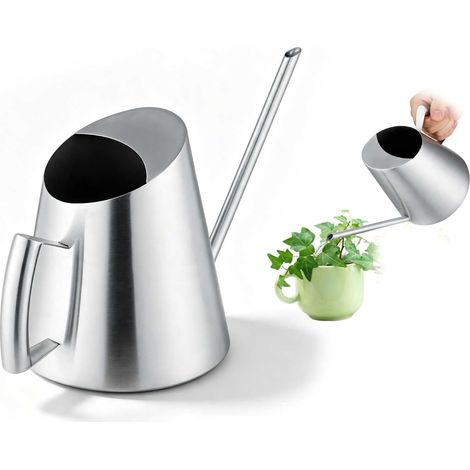 Arrosoir d'intérieur de 1.5L en Acier Inoxydable, Pot d’Arrosage Long Bec Mini Arrosoir de Jardin pour la Maison et Bureau Plantes (1/5)