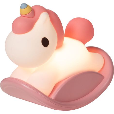 Amadeus - Veilleuse Licorne rose et blanche en silicone - Rechargeable