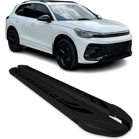 Marchepieds latéraux pédale pour VW Tiguan mk3 2024-2026 Aluminium Noir 2Pcs (1/5)
