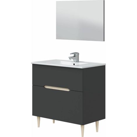 KIT MOBILE BAGNO DENVER 80 ANTRACITE ROVERE