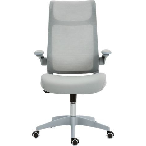 Chaise de Bureau Peres Ergonomique à Accoudoirs Réglables Dossier en Maille Gris (1/5)