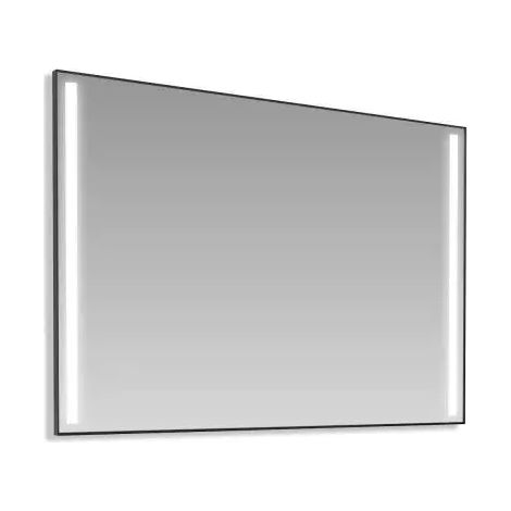 Specchio Mobo 70x100cm Cornice Nera 2 Fasce LED