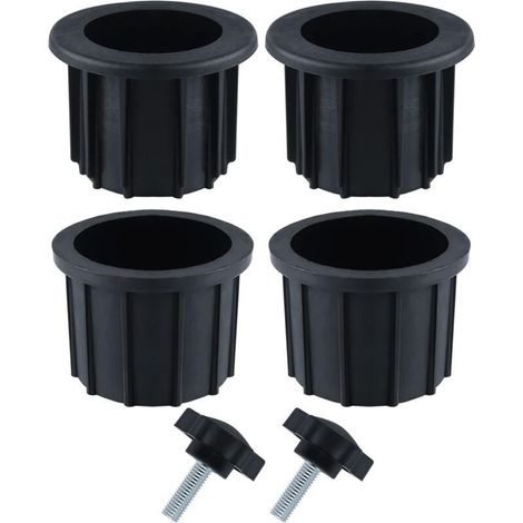 Lot de 2 (6 pièces) Accessoires pour parasol de balcon : 4 anneaux de fixation et 2 vis à tête plate. Accessoires pour pied de parasol, table de patio, balcon, terrasse.
