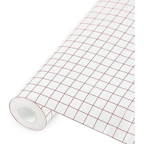 Papier transfert avec grille d'alignement rouge, ruban de transfert pour autocollants en vinyle, vitres, autocollants de voiture, films de transfert, format 12 po x 200 po (1/5)