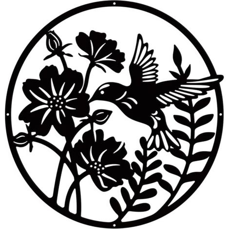 20 cm Décoration murale métal noir rustique, art mural pour maison élégante cadeau Noël (1/5)