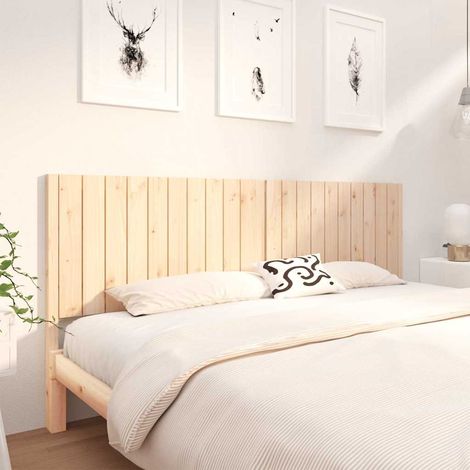 vidaXL Cabecero de cama madera maciza de pino 205,5x4x100 cm (1/5)