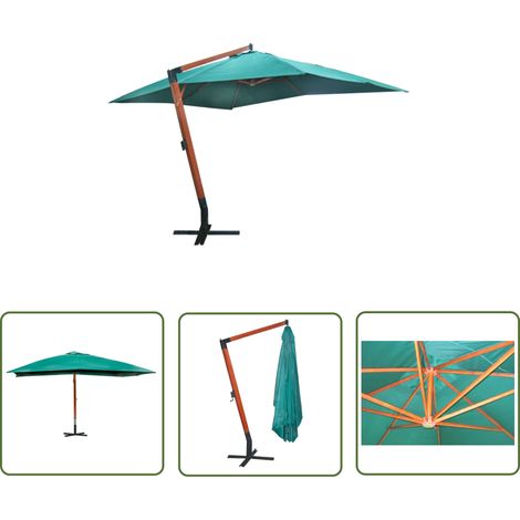Parasol de Jardin/Parasol flottant Melia 300 x 400 cm Vert 17547 (1/5)
