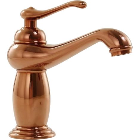 Mitigeur de lavabo, or rose, pour salle de bain et toilettes (1/5)