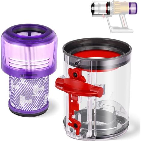 Bac à poussière pour aspirateur Dyson V12 SV18 SV20 Detect Slim V10 Digital Slim (1/3)
