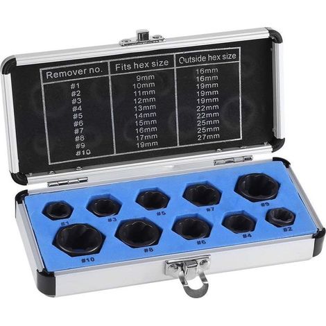 Coffret de 10 Extracteur de Boulon Verrouillage Douille Dégraissant outil de Filetage (Court) (1/5)