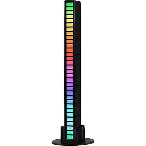 Lampe d'ambiance musicale RGB à 32 LED multicolores, contrôlée par le son et le rythme, rechargeable par USB-C (1/5)