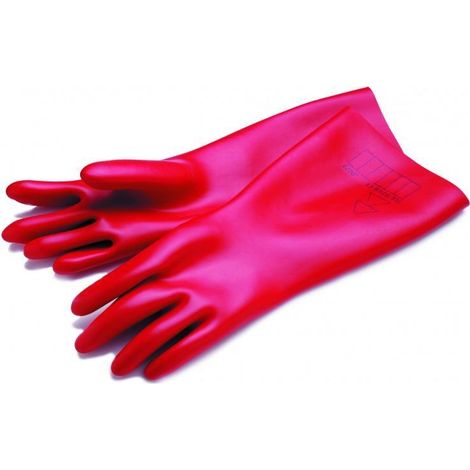 Cimco Guantes de protección aislantes rojos 410 mm látex