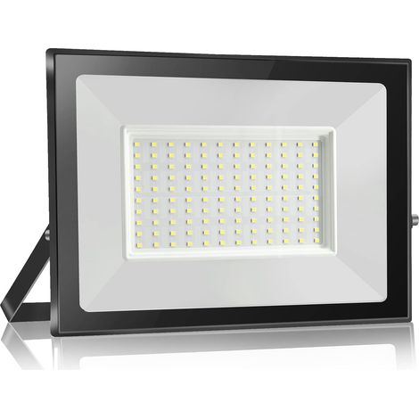 100W Projecteur LED Extérieur 6000K Blanc Froid 1 Pièces 10000LM Eclairage Exterieur, IP65 Étanche Lampe, Super Lumineux Spot de Sécurité pour Jardin, Garage et Cour (1/5)