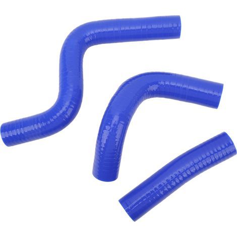3 Pièces Tuyau de Liquide de Refroidissement en Silicone pour Radiateur, Kit de Raccord Stable, Étanche et Résistant à la Chaleur, Compatible KX80 KX85 KX100, Bleu (1/5)
