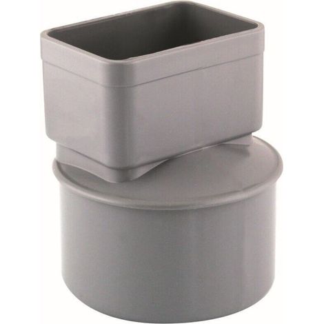 PVC-Fitting/Hülse Ø 100 für Aluminium-Fallrohr 82 x 56 mm