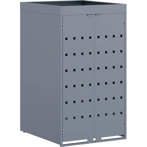 Rangement pour bac à roulettes avec toit de jardinière pour bac unique de 240L