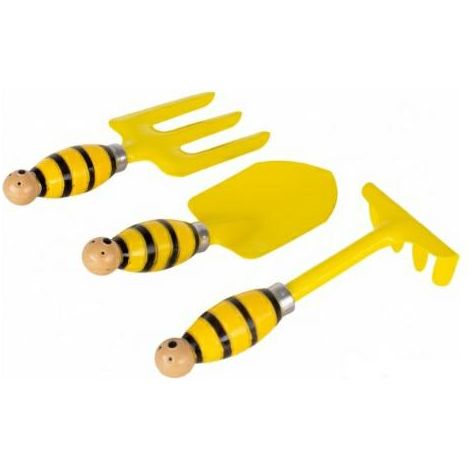 Juego de herramientas de jardinería para niños Greenmill, set de 3 piezas, educativo, seguro, ideal para jugar y aprender en el jardín, diseño colorido y resistente.