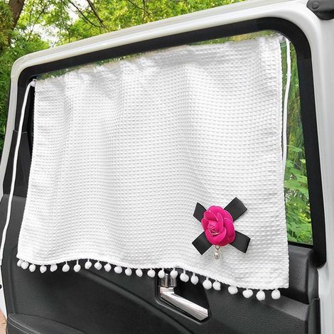 Set mit 4 Autofenster-Sonnenschutzblenden, Sonnenschutzvorhang aus Baumwolle für Autos, Sonnenschutz für Babys und Kinder, gemusterter Sonnenschutz, Sonnenschutz für Autoseitenfenster.