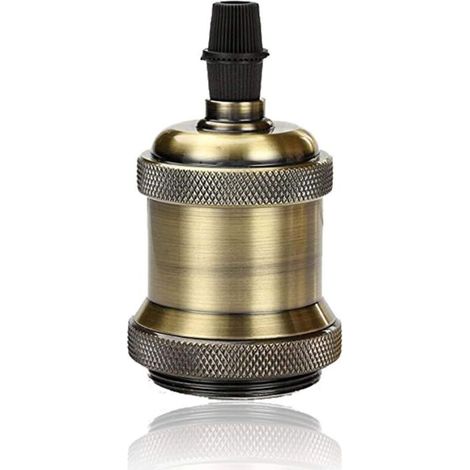 Pieds de lampes Vintage E27 douille de lampe,Edison Rétro suspension lampe,Solide Cuivre Douille pour Plafonds Bricolage Suspension lampe,Bronze,1X