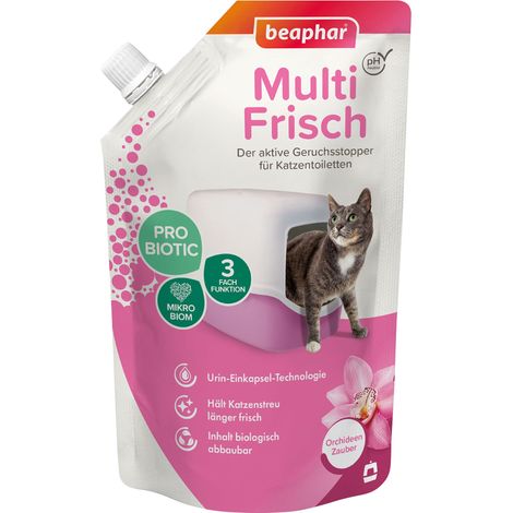 beaphar Multi Fresco – Neutralizzatore di odori per Gatti – Prolunga la Durata della lettiera – Profumo di Orchidee Incantesimo – 400 g (1/5)