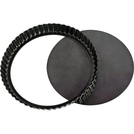 4 Moule à tarte, Fond amovible, Acier au carbone, Anti-adhésif, Bords cannelés, Pour pâtisserie maison (1/5)
