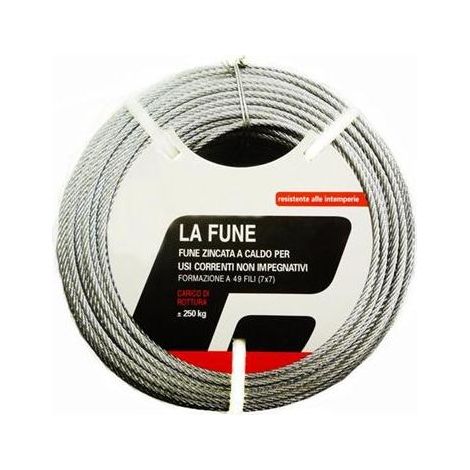 Fune per Arganelli - Carico Massimo 250 kg - Ø1,8 mm x 9 metri (1/2)