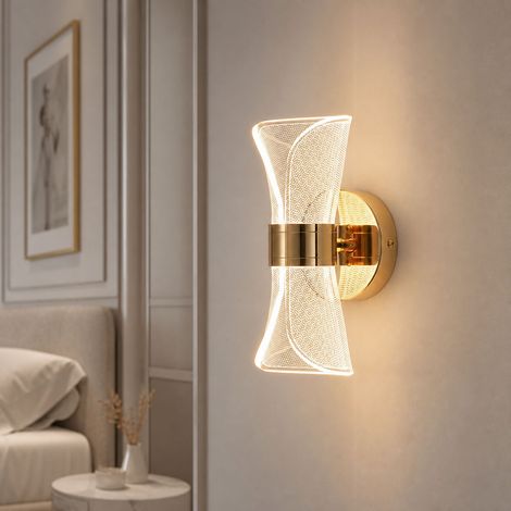 Applique murale LED 4W design acrylique à pois, métal laqué, tricolore blanc/neutre/chaud, H22cm pour chambre et couloir (1/5)
