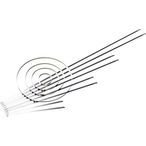 HellermannTyton 111-01552 MST700S Edelstahl-Kabelbinder 700 mm 5.90 mm Silber mit Kugelverschluss, H (1/3)
