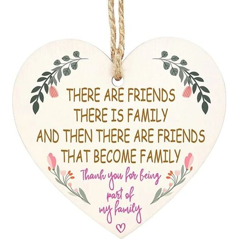 Plaque En Bois - Forme De Coeur - Décoration Murale Porte Arbre De Noël - Idéal Pour Cadeau D'Anniversaire Fête Des Mères Noël - 1 Pièce (1/5)