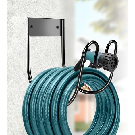 Support pour tuyau mural en acier inoxydable - Support pour tuyau de jardin en acier inoxydable - Suspension pour tuyau d’eau, câble d’extension, tuyau sous vide (1/5)