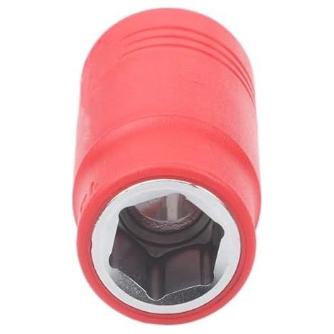 Clé à douille à écrou isolée 1000 V 3 8 têtes à cliquet Connecteur hexagonal en acier au chrome vanadium TPE Grip haute tension Outil de sécurité électriciens 9 mm (1/5)