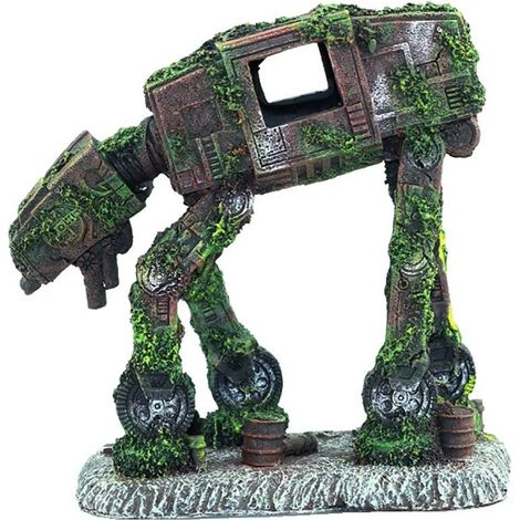 Aquarium Decoration Imperial Walker Transport Robot Decoration - Aquarium Robot Cave Ornament