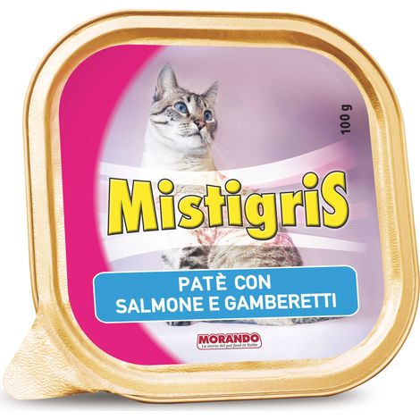 Patè per Gatti ''Misura Tigris'' Gusto Salmone e Gamberetti Gr. 100 32