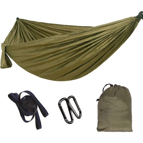 Hamac double pour camping et voyage avec sangles arbres 300 x 200 cm 200 cm 300 x (1/5)