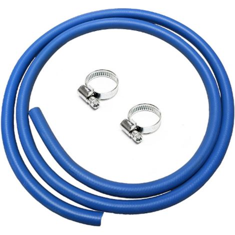 Kit Tubo Gas GPL IMQ 8 x 13 2 mt + 2 fascette stringitubo MADE IN ITALY Blu UNI7140