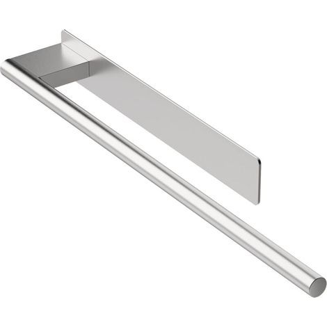 M34453A, Porte Serviette Salle de Bain sans Perçage, Porte-Serviettes Mural en INOX, Adhésif 3M, 39 CM, 1 article Argent (1/4)