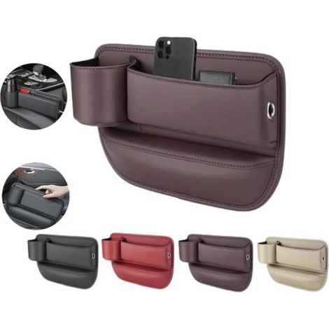 Pochette De Rangement Pour Voiture - Entre Les Sieges - Avec Porte-Gobelet - Pour Telephone Lunettes Cles Cartes - 1 Piece (1/5)