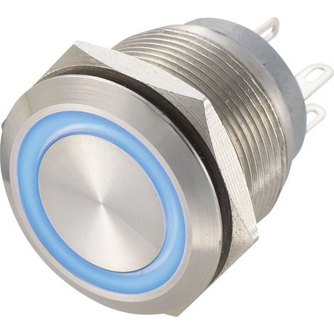 TRU COMPONENTS 702602 GQ22-11WE/B-W/12V Vandalismusgeschützter Drucktaster 250 V/AC 0.5 A 1 x Aus/(E