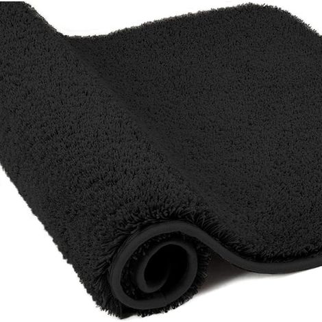 Microfibre Bath Mat, 60 x 120 cm, Black (1/5)