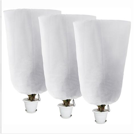 Voile Hivernage Plante Exterieur, Lot de 2 Housse d'hivernage pour Plantes en Pot, 80 x 120cm Contre Le Froid et Le Gel, 60g/m² bâche Protection Arbustes Couverture (1/5)