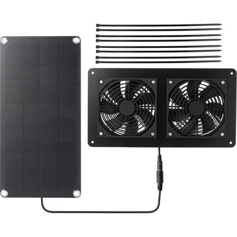 Ventilateur Solaire 10W 12V – Poulailler/Serre/Niche – Extraction – DIY – Écologique – Ventilation (1/5)