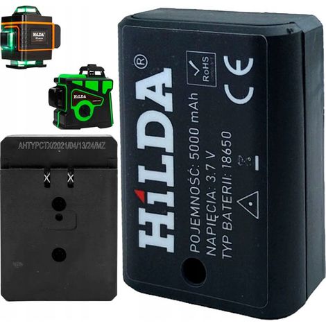 Hilda Akku für 3D/4D-Wasserwaagen, 3000 mAh, 5 V, breite Steckdose (1/5)
